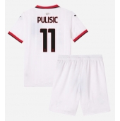 AC Milan Christian Pulisic #11 Replika Bortatröja Barn 2024-25 Kortärmad (+ byxor)