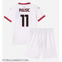 AC Milan Christian Pulisic #11 Replika Bortatröja Barn 2024-25 Kortärmad (+ byxor)