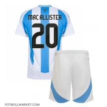 Argentina Alexis Mac Allister #20 Replika Hemmatröja Barn Copa America 2024 Kortärmad (+ byxor)