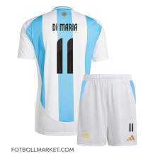 Argentina Angel Di Maria #11 Replika Hemmatröja Barn Copa America 2024 Kortärmad (+ byxor)