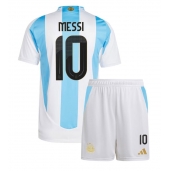 Argentina Lionel Messi #10 Replika Hemmatröja Barn Copa America 2024 Kortärmad (+ byxor)