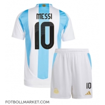 Argentina Lionel Messi #10 Replika Hemmatröja Barn Copa America 2024 Kortärmad (+ byxor)