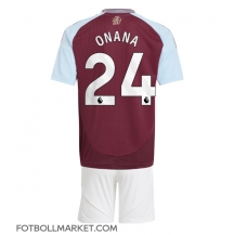 Aston Villa Amadou Onana #24 Replika Hemmatröja Barn 2024-25 Kortärmad (+ byxor)