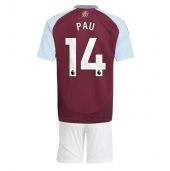 Aston Villa Pau Torres #14 Replika Hemmatröja Barn 2024-25 Kortärmad (+ byxor)