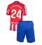 Atletico Madrid Robin Le Normand #24 Replika Hemmatröja Barn 2024-25 Kortärmad (+ byxor)