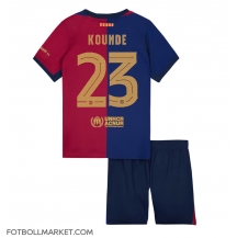 Barcelona Jules Kounde #23 Replika Hemmatröja Barn 2024-25 Kortärmad (+ byxor)