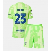 Barcelona Jules Kounde #23 Replika Tredjetröja Barn 2024-25 Kortärmad (+ byxor)