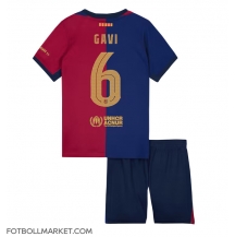 Barcelona Paez Gavi #6 Replika Hemmatröja Barn 2024-25 Kortärmad (+ byxor)