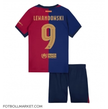 Barcelona Robert Lewandowski #9 Replika Hemmatröja Barn 2024-25 Kortärmad (+ byxor)