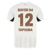 Bayer Leverkusen Edmond Tapsoba #12 Replika Bortatröja 2024-25 Kortärmad