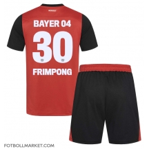 Bayer Leverkusen Jeremie Frimpong #30 Replika Hemmatröja Barn 2024-25 Kortärmad (+ byxor)