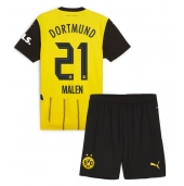 Borussia Dortmund Donyell Malen #21 Replika Hemmatröja Barn 2024-25 Kortärmad (+ byxor)