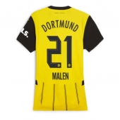 Borussia Dortmund Donyell Malen #21 Replika Hemmatröja Dam 2024-25 Kortärmad