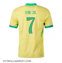 Brasilien Vinicius Junior #7 Replika Hemmatröja Copa America 2024 Kortärmad