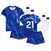 Chelsea Ben Chilwell #21 Replika Hemmatröja Barn 2024-25 Kortärmad (+ byxor)