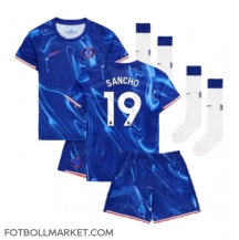 Chelsea Jadon Sancho #19 Replika Hemmatröja Barn 2024-25 Kortärmad (+ byxor)