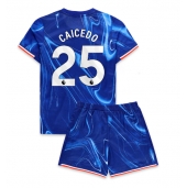 Chelsea Moises Caicedo #25 Replika Hemmatröja Barn 2024-25 Kortärmad (+ byxor)