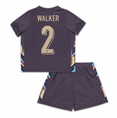 England Kyle Walker #2 Replika Bortatröja Barn EM 2024 Kortärmad (+ byxor)