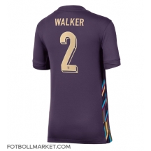 England Kyle Walker #2 Replika Bortatröja Dam EM 2024 Kortärmad