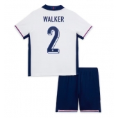 England Kyle Walker #2 Replika Hemmatröja Barn EM 2024 Kortärmad (+ byxor)