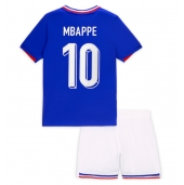 Frankrike Kylian Mbappe #10 Replika Hemmatröja Barn EM 2024 Kortärmad (+ byxor)