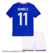 Frankrike Ousmane Dembele #11 Replika Hemmatröja Barn EM 2024 Kortärmad (+ byxor)