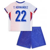 Frankrike Theo Hernandez #22 Replika Bortatröja Barn EM 2024 Kortärmad (+ byxor)