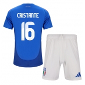 Italien Bryan Cristante #16 Replika Hemmatröja Barn EM 2024 Kortärmad (+ byxor)