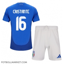 Italien Bryan Cristante #16 Replika Hemmatröja Barn EM 2024 Kortärmad (+ byxor)