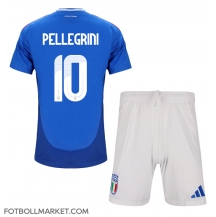 Italien Lorenzo Pellegrini #10 Replika Hemmatröja Barn EM 2024 Kortärmad (+ byxor)