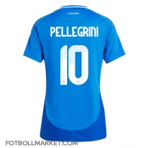 Italien Lorenzo Pellegrini #10 Replika Hemmatröja Dam EM 2024 Kortärmad