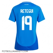 Italien Mateo Retegui #19 Replika Hemmatröja Dam EM 2024 Kortärmad