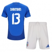 Italien Matteo Darmian #13 Replika Hemmatröja Barn EM 2024 Kortärmad (+ byxor)