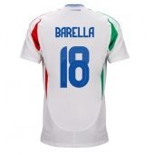 Italien Nicolo Barella #18 Replika Bortatröja EM 2024 Kortärmad