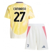 Juventus Andrea Cambiaso #27 Replika Bortatröja Barn 2024-25 Kortärmad (+ byxor)