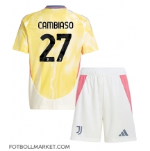 Juventus Andrea Cambiaso #27 Replika Bortatröja Barn 2024-25 Kortärmad (+ byxor)