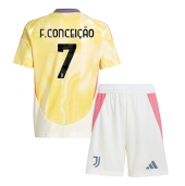 Juventus Francisco Conceicao #7 Replika Bortatröja Barn 2024-25 Kortärmad (+ byxor)