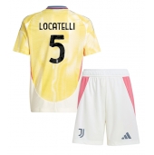 Juventus Manuel Locatelli #5 Replika Bortatröja Barn 2024-25 Kortärmad (+ byxor)