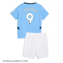 Manchester City Erling Haaland #9 Replika Hemmatröja Barn 2024-25 Kortärmad (+ byxor)