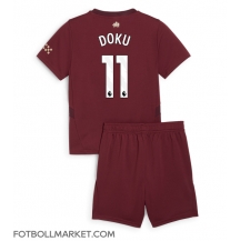 Manchester City Jeremy Doku #11 Replika Tredjetröja Barn 2024-25 Kortärmad (+ byxor)