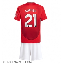 Manchester United Antony #21 Replika Hemmatröja Barn 2024-25 Kortärmad (+ byxor)