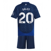 Manchester United Diogo Dalot #20 Replika Bortatröja Barn 2024-25 Kortärmad (+ byxor)