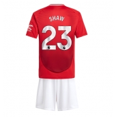 Manchester United Luke Shaw #23 Replika Hemmatröja Barn 2024-25 Kortärmad (+ byxor)