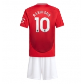 Manchester United Marcus Rashford #10 Replika Hemmatröja Barn 2024-25 Kortärmad (+ byxor)