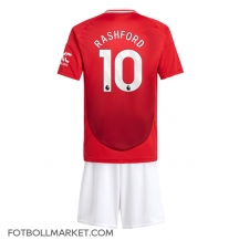 Manchester United Marcus Rashford #10 Replika Hemmatröja Barn 2024-25 Kortärmad (+ byxor)