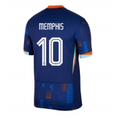 Nederländerna Memphis Depay #10 Replika Bortatröja EM 2024 Kortärmad