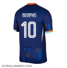 Nederländerna Memphis Depay #10 Replika Bortatröja EM 2024 Kortärmad