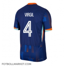 Nederländerna Virgil van Dijk #4 Replika Bortatröja EM 2024 Kortärmad