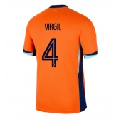 Nederländerna Virgil van Dijk #4 Replika Hemmatröja EM 2024 Kortärmad