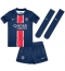 Paris Saint-Germain Bradley Barcola #29 Replika Hemmatröja Barn 2024-25 Kortärmad (+ byxor)